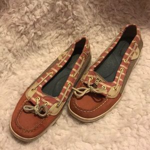 Pink Sperry shoes